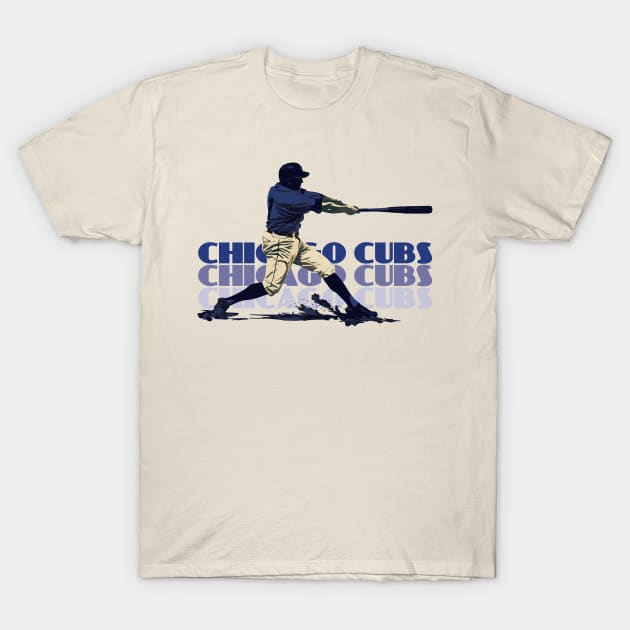 Retro Chicago Cubs Slugger T-Shirt by Rad Love